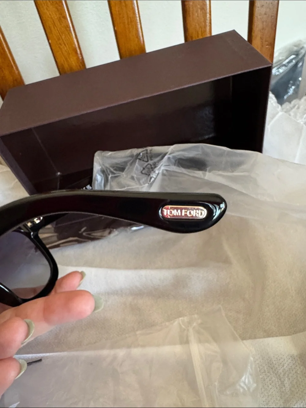 Tom Ford Black Sunglasses with Gradient Gray Lenses
